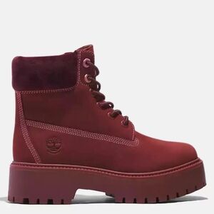 womens timberland stone street dark red nubuck size 10 Brand New Beauty
